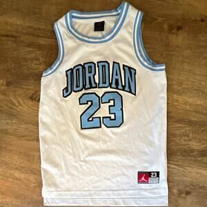 Jordan Basketball Jersey "JORDAN" Michael Jordan #23 White/Blue Tank Top